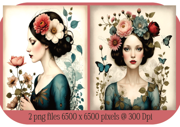 Download Nature Girls Leaf &amp; Flower Prints 2 - Nature Collection