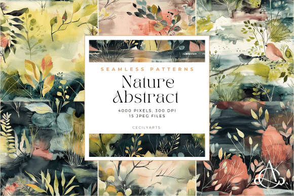 Download Nature Abstract Seamless Patterns - Nature Collection