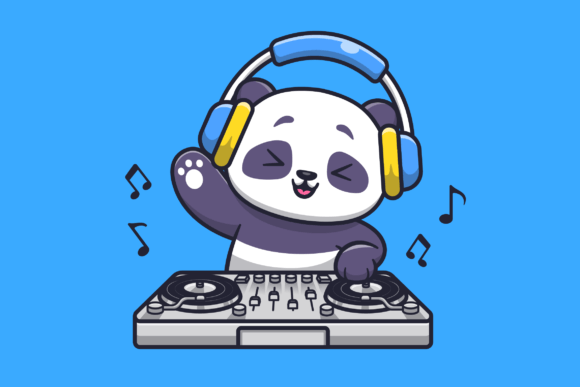 Download Cute Panda Playing DJ Electronic Music - Cute Collection