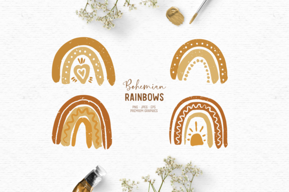 Download Cute Boho Rainbow Clipart | Boho Clipart - Cute Collection