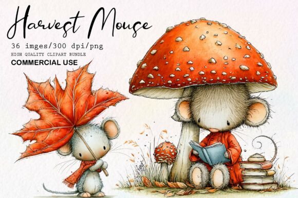 Download Cute Autumn Harvest Mouse PNG Clipart - Cute Collection