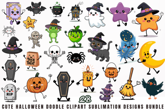 Download Cute Halloween Doodle Clipart PNG Design - Cute Collection