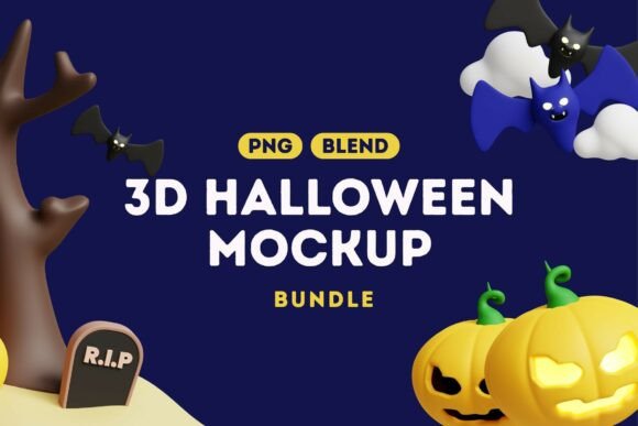 Download Cute 3D Halloween Elements Pack - Cute Collection