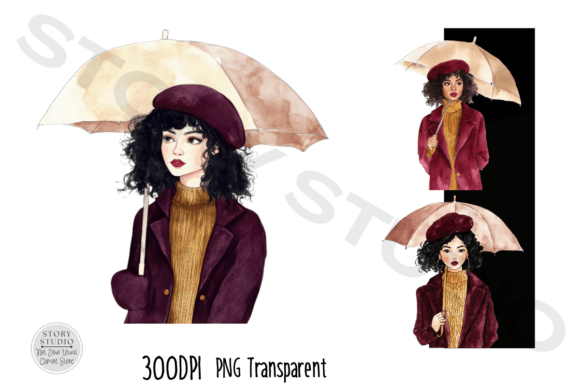 Download Autumn Elegance Girl Clipart Set - Premium Resources